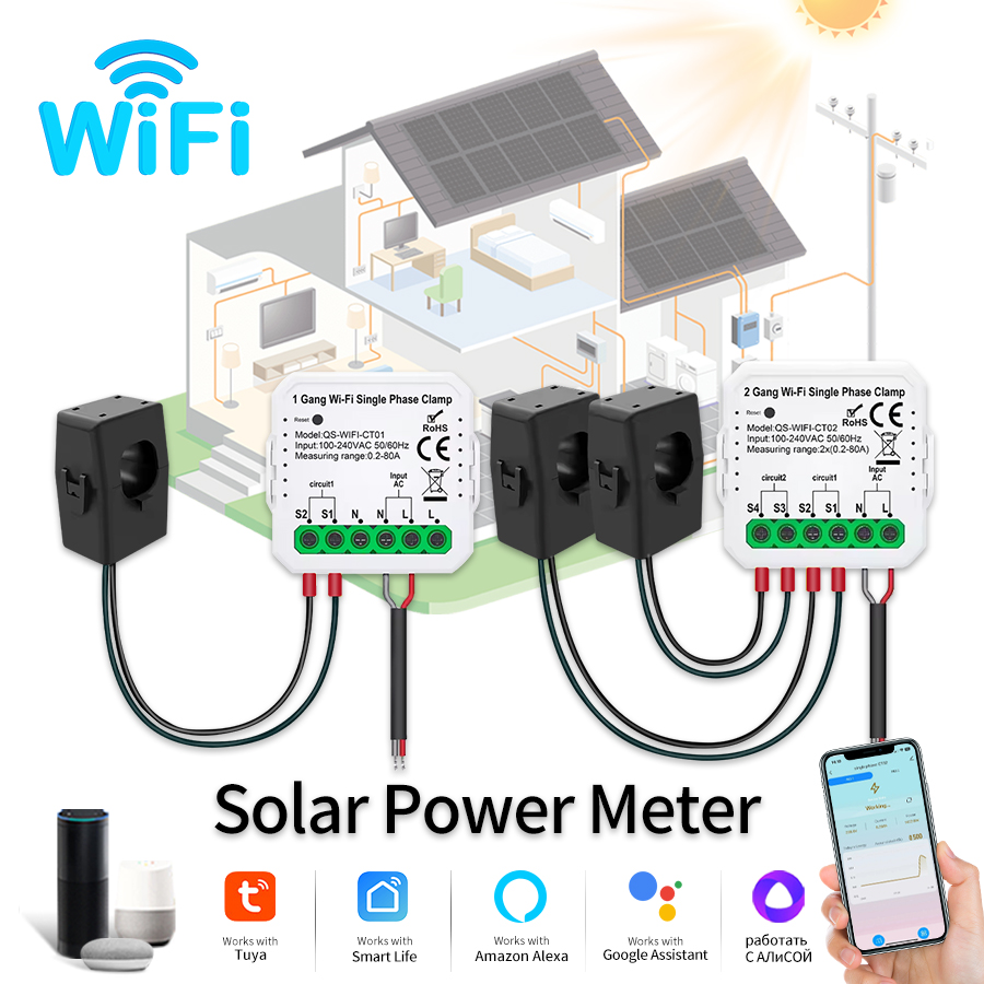 Smart Home Energy Monitor - Inteligentny miernik energii słonecznej WiFi Tuya