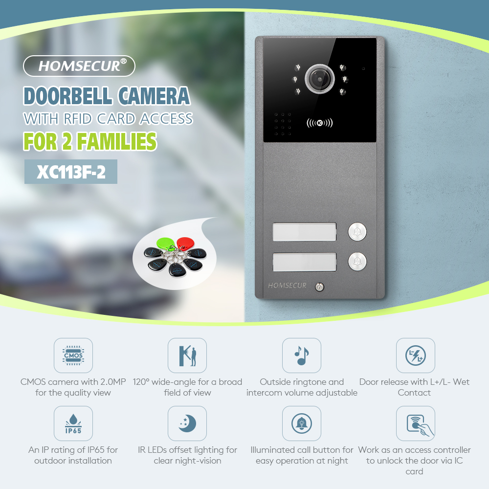 Video Doorbell - 4-przewodowy dzwonek do drzwi XC113F-2 HD