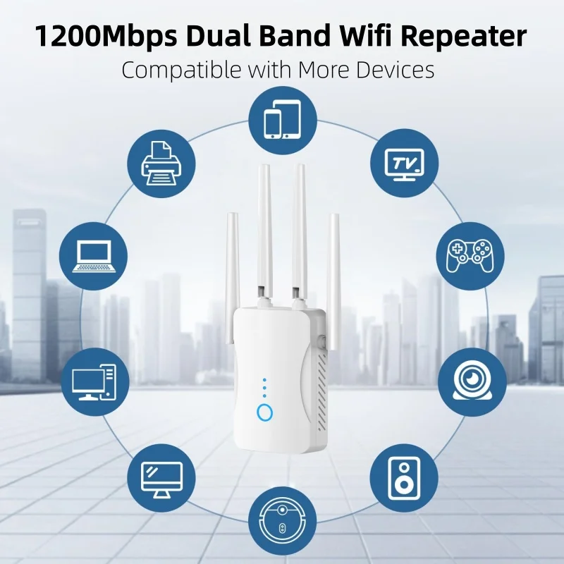 Smart Home Router - Wzmacniacz WiFi Dual Band 1200Mbps Bezprzewodowy