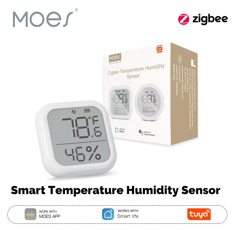 Smart Home Zentrale - Czujnik temperatury i wilgotności MOES Tuya