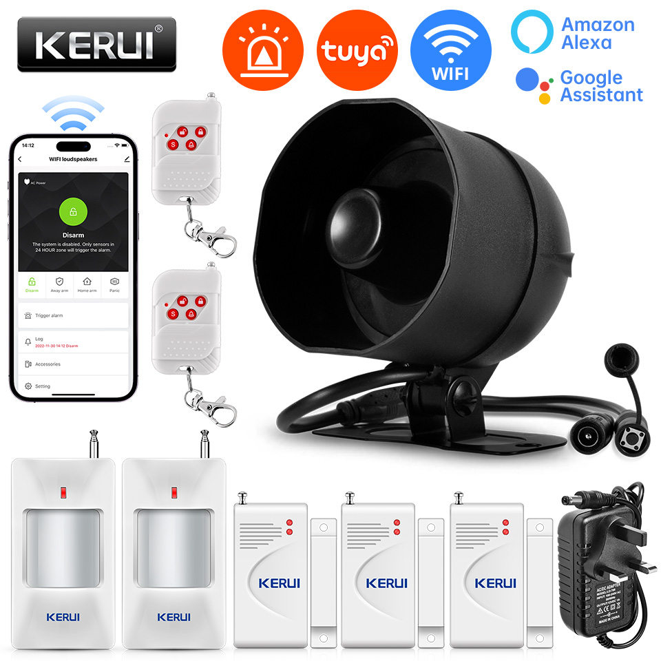 Smart Home Ecosystems - KERUI 120db syrena alarmowa WiFi Tuya