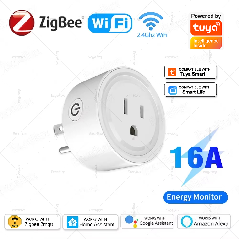 Smart Home Energy Monitor - Inteligentne gniazdko Tuya WiFi lub Zigbee,