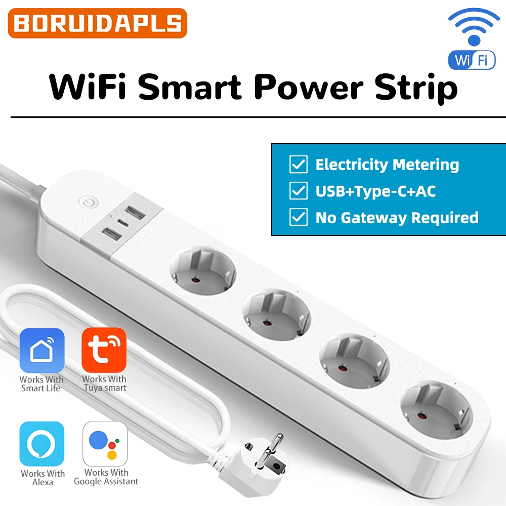 Smart Home Energy Monitor - Inteligentna listwa zasilająca WiFi BORUIDAPLS z