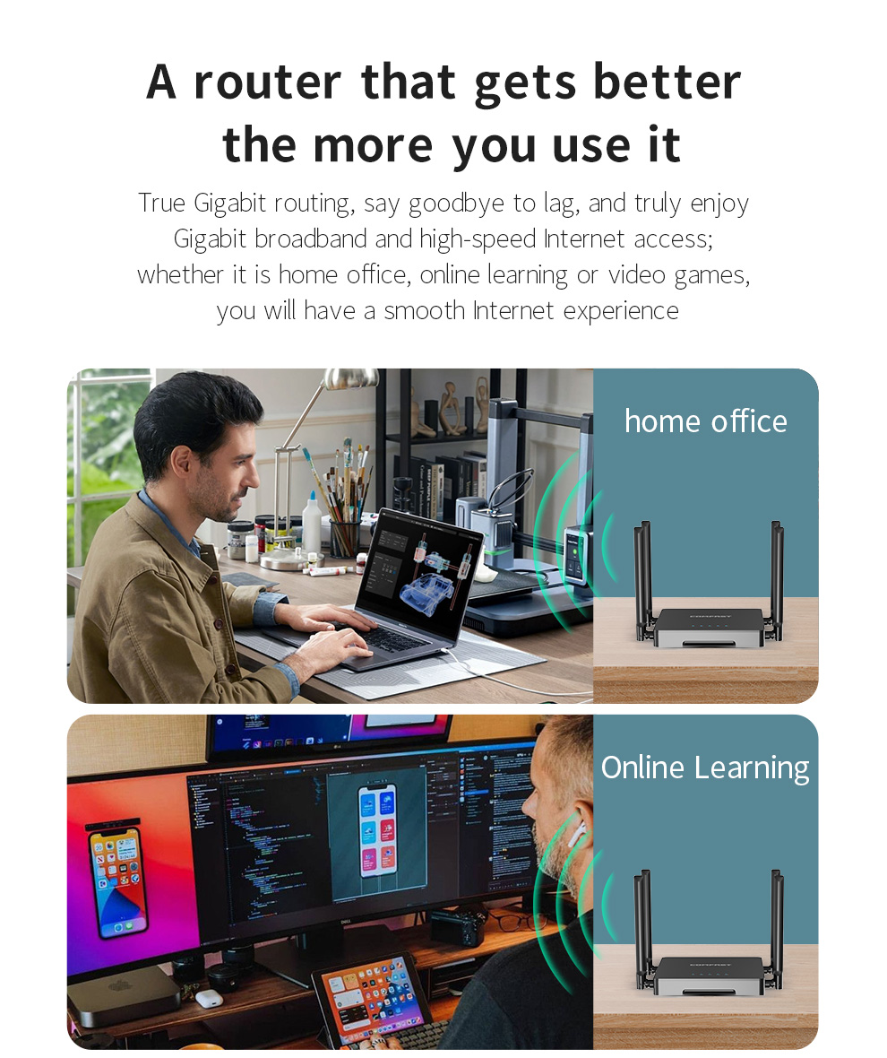 COMFAST 1200Mbps WiFi5 Bezprze – Smart Home Router recenzja i cena
