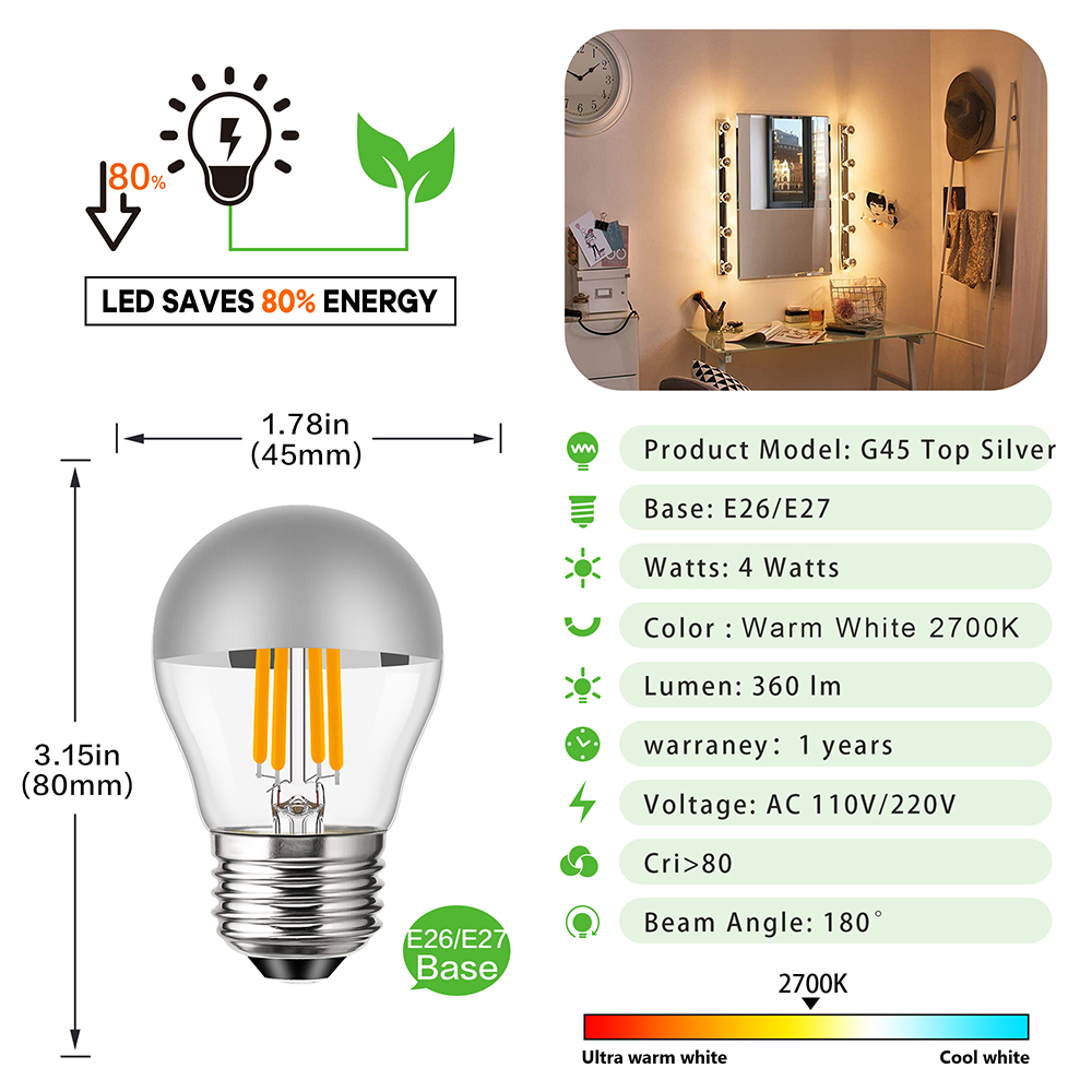 G45 Edison LED Night Bulb E12  – Smart Home Retrofit recenzja i cena