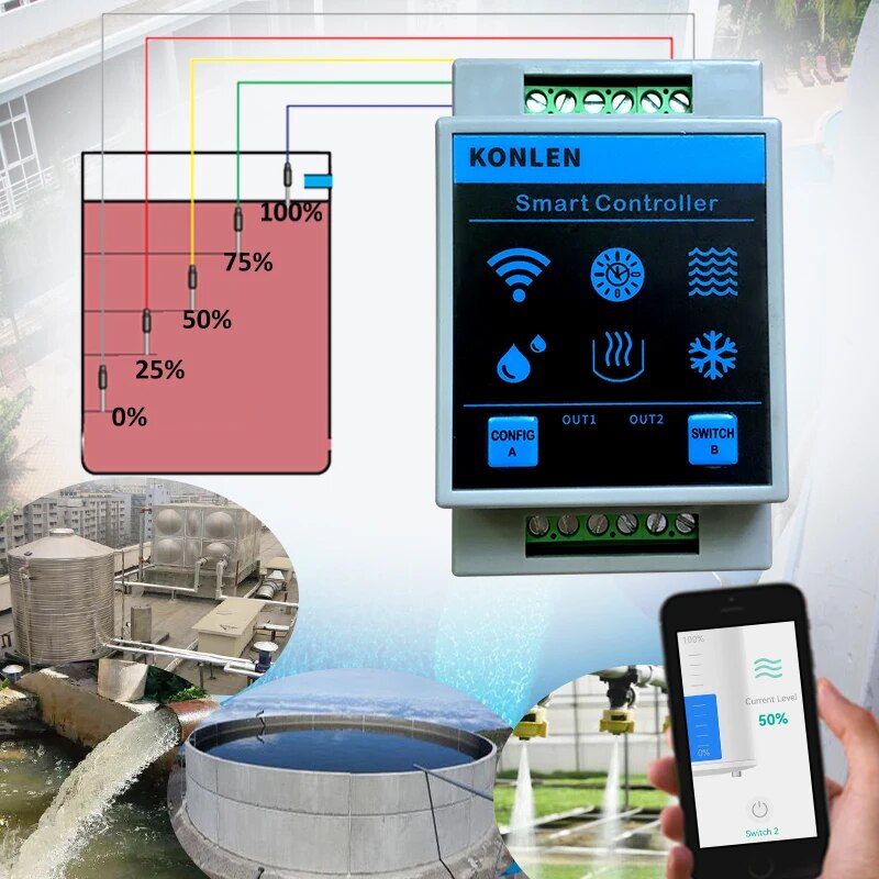 KONLEN Tuya czujnik poziomu wo – Smart Home Water Level Sensor recenzja i cena