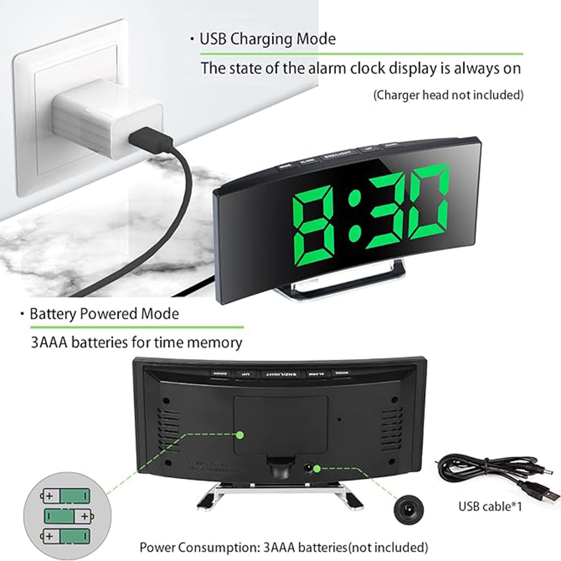 Cyfrowy budzik LED z zakrzywio – Smart Home Retrofit recenzja i cena